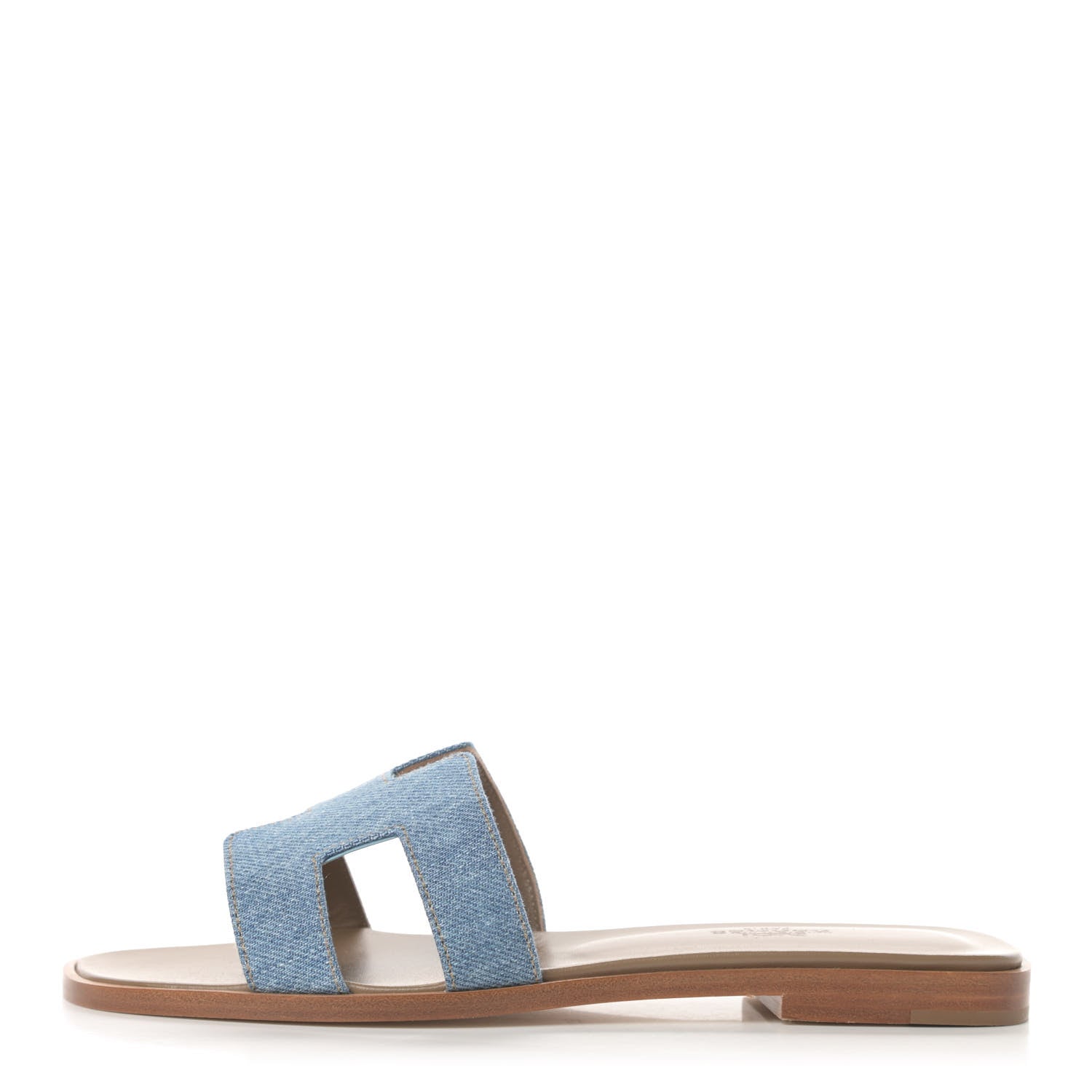 Hermes Denim Canvas Oran Sandals 36 Bleu Clair 1 of 9