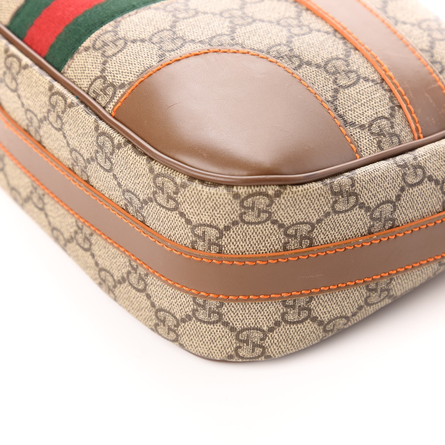Gucci GG Supreme Monogram Web Medium Shoulder Bag Brown 9 of 9