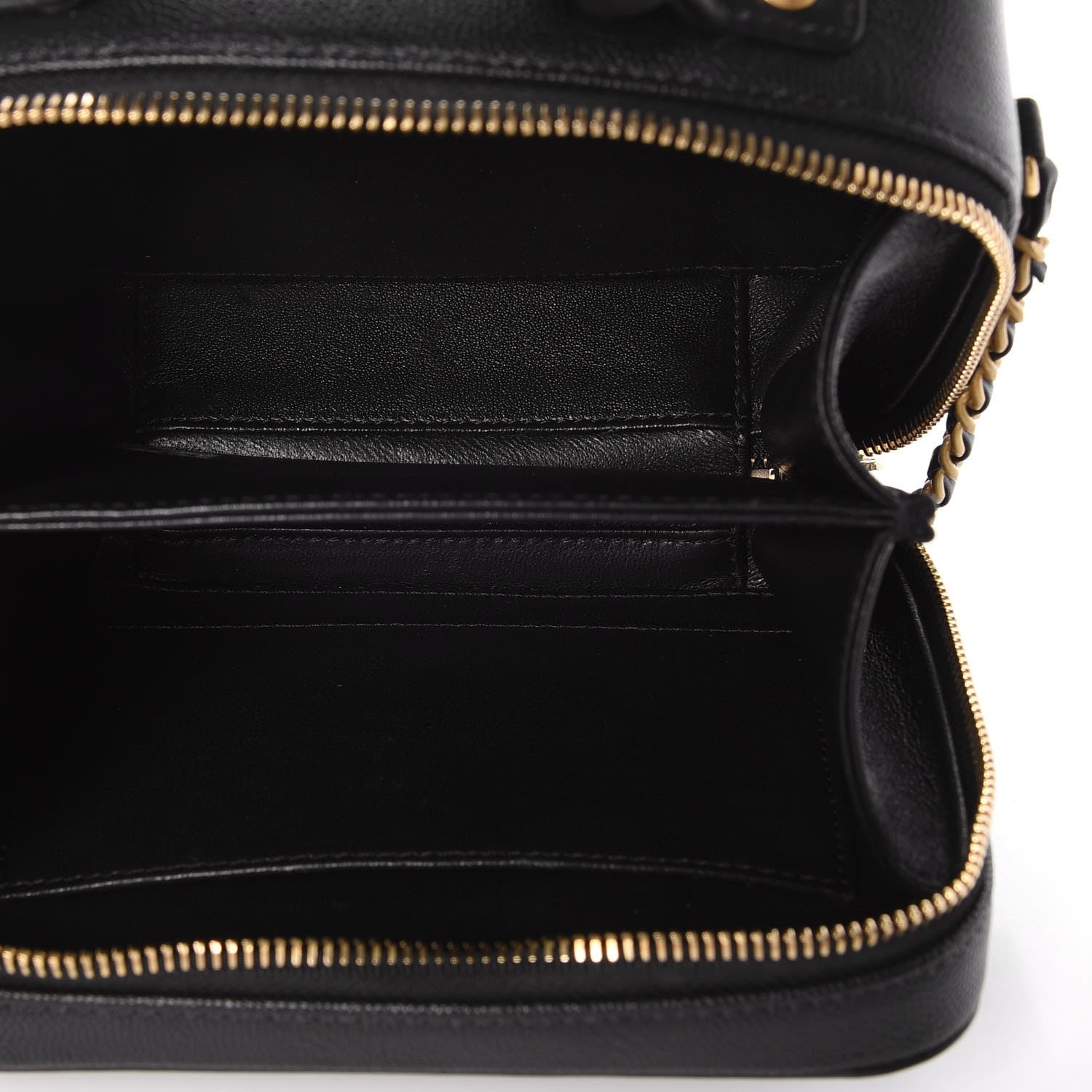 Chanel Caviar Quilted Small CC Filigree Vanity Case Black 5 of 9