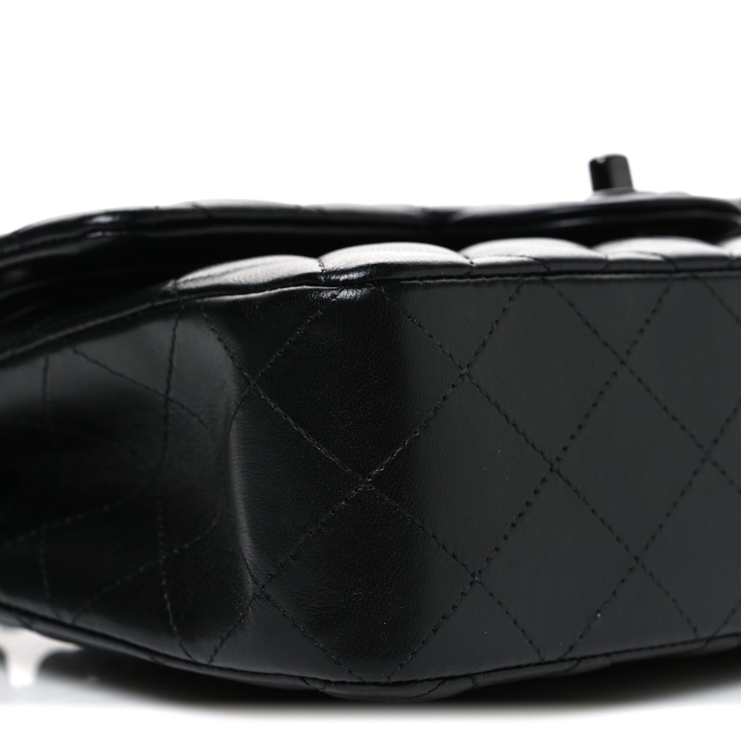 Lambskin Quilted Small Double Flap So Black