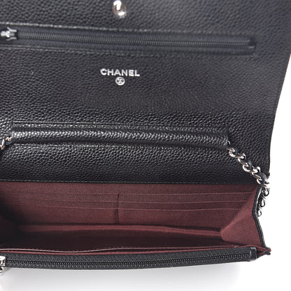 Chanel Caviar Quilted Wallet On Chain WOC Black 5 of 10