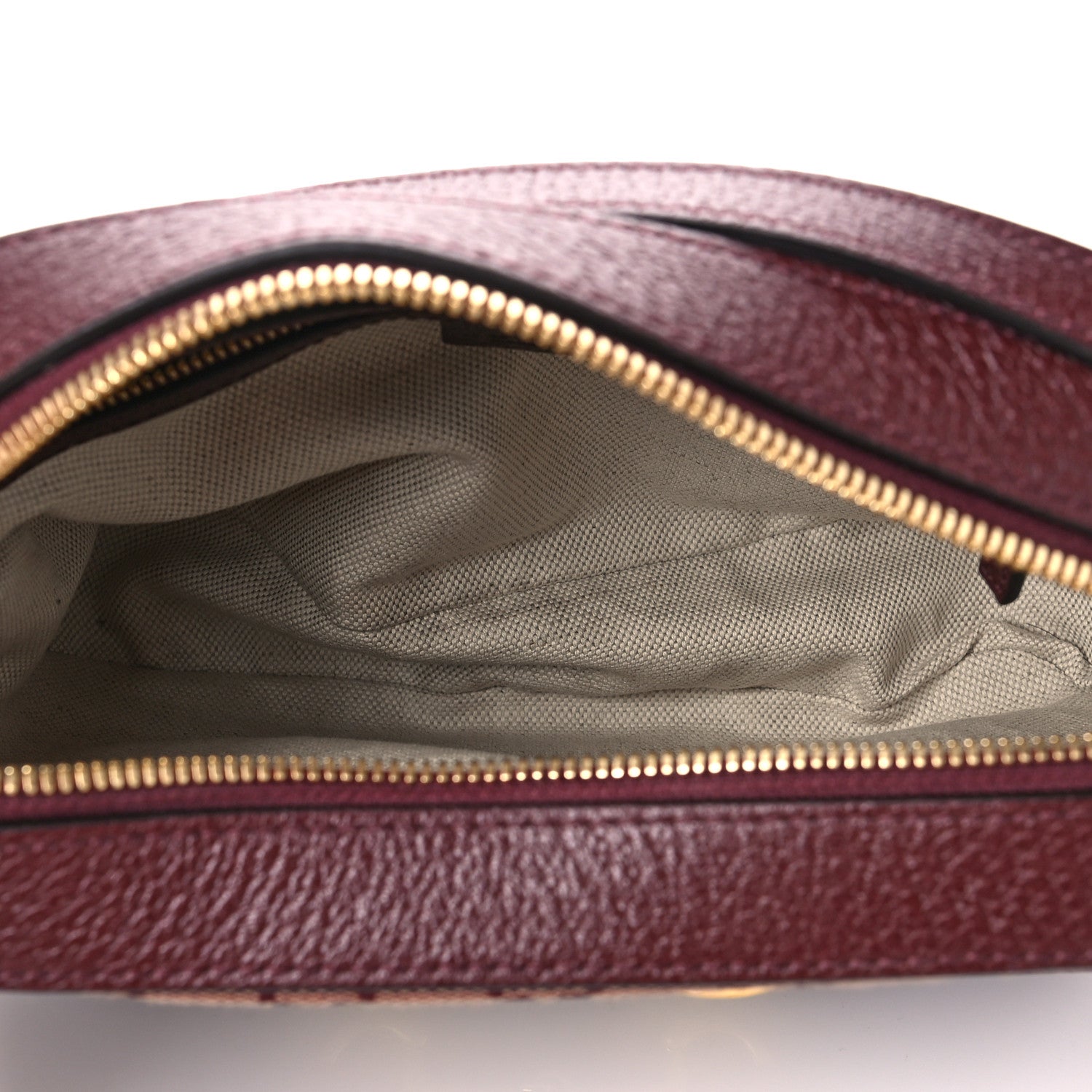 Gucci Monogram Textured Dollar Calfskin Small Horsebit 1955 Shoulder Bag Sahara Rubino Chardonnay 5 of 7