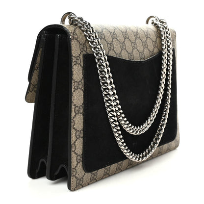 Gucci GG Supreme Monogram Medium Dionysus Shoulder Bag Black 3 of 10