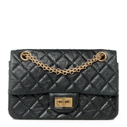 Chanel Aged Calfskin Quilted 2.55 Reissue Mini Flap Black 1 of 10