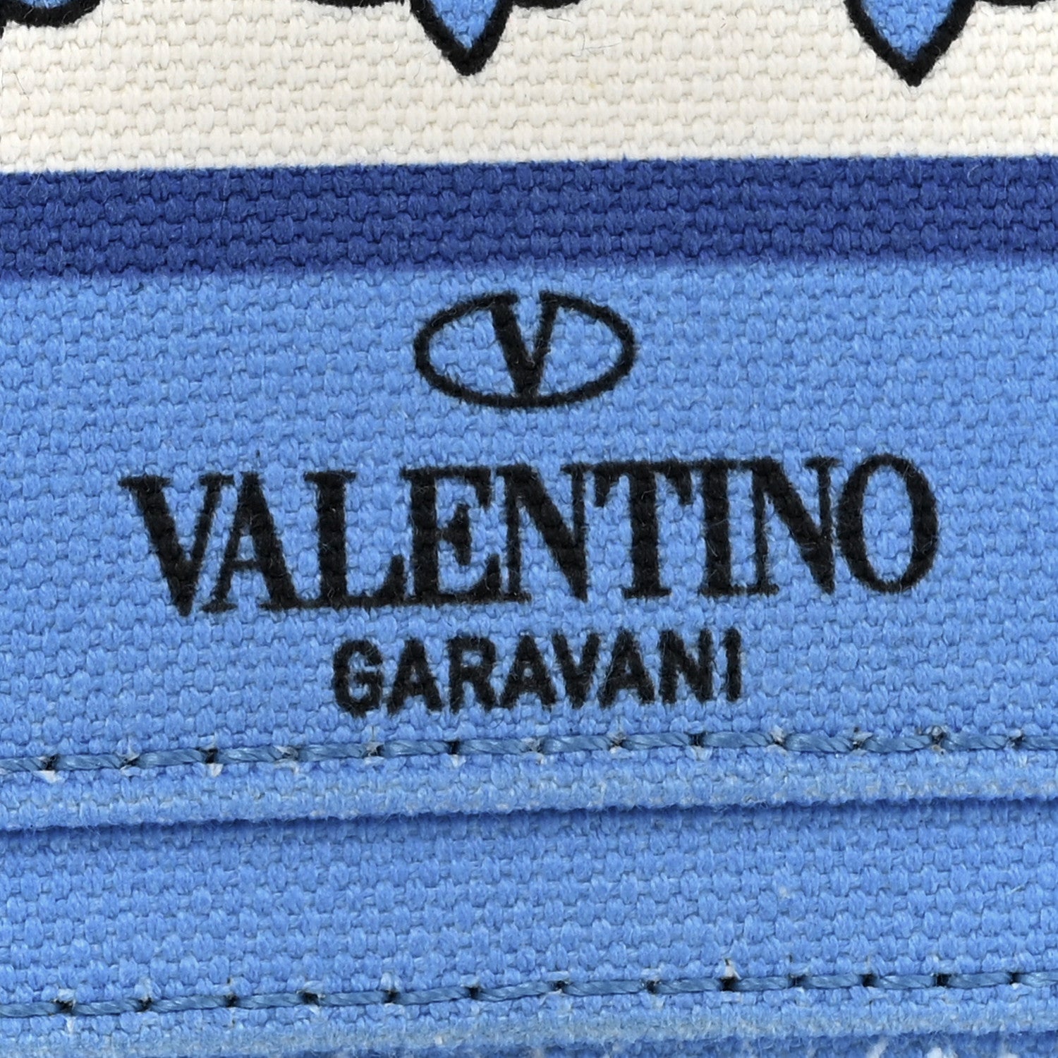 Valentino Garavani Ibiza Canvas Rope Fringe Miami Medium Tote Blue 8 of 16
