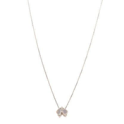 Cartier 18K Yellow Gold Mother Of Pearl Diamond Caresse D'Orchidees Par Necklace 1 of 7