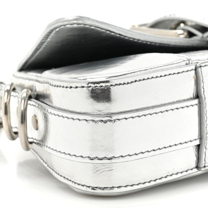 Balenciaga Smooth Metallic Calfskin Small Lindsay Shoulder Bag Silver 8 of 9