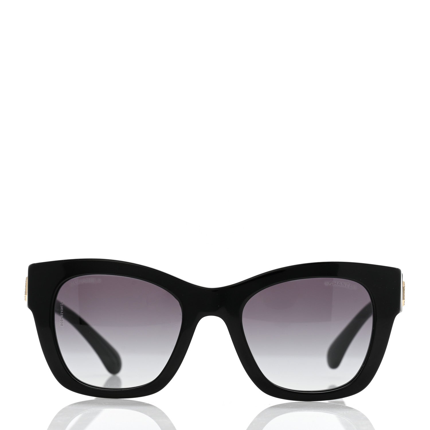 Chanel Acetate Square CC Heart Sunglasses 5478-A Black 2 of 7