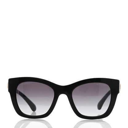 Chanel Acetate Square CC Heart Sunglasses 5478-A Black 2 of 7