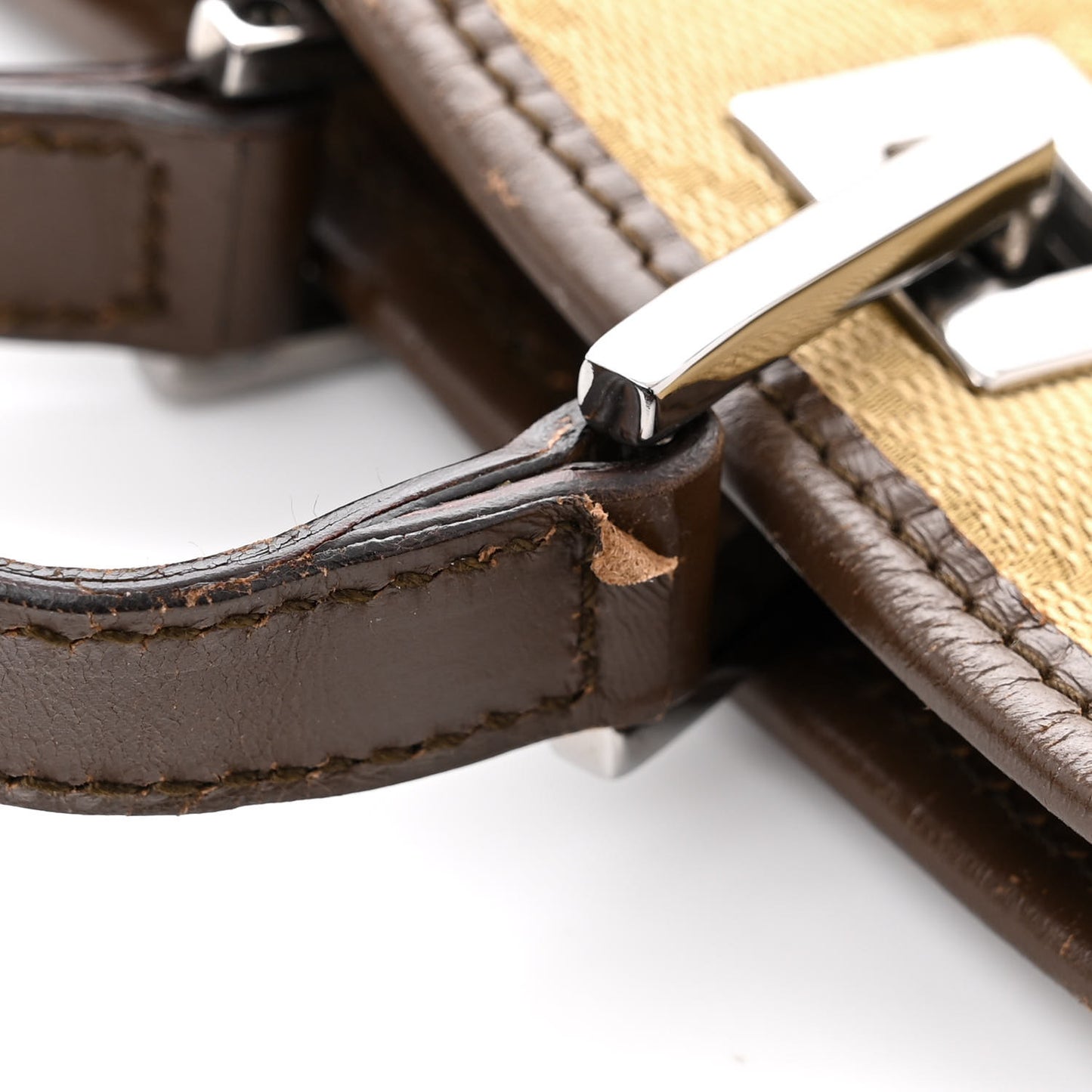 Monogram Small Bucket Tote Beige Dark Brown