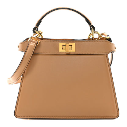 Fendi Shiny Nappa Petite Peekaboo I SEE U Satchel Miele Scuro 1 of 9