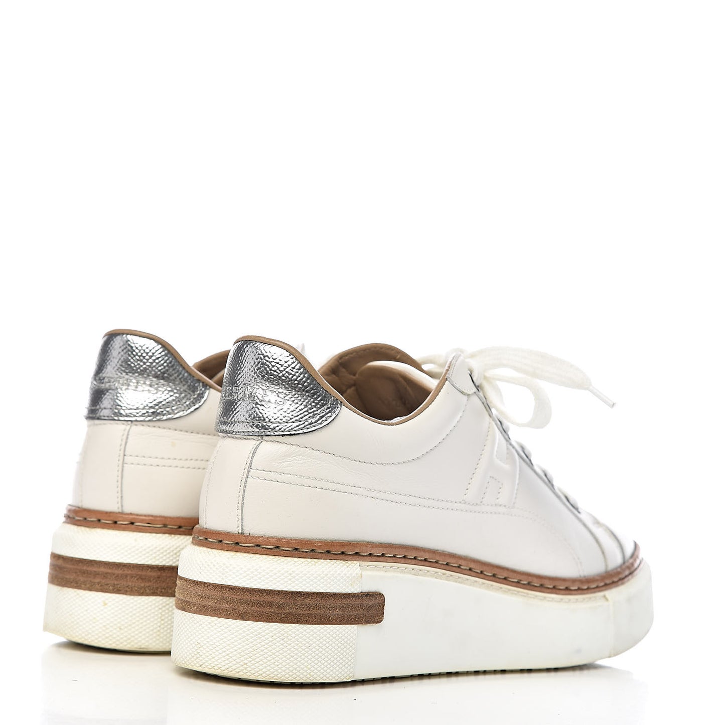 Calfskin Polo Sneakers 36.5 White