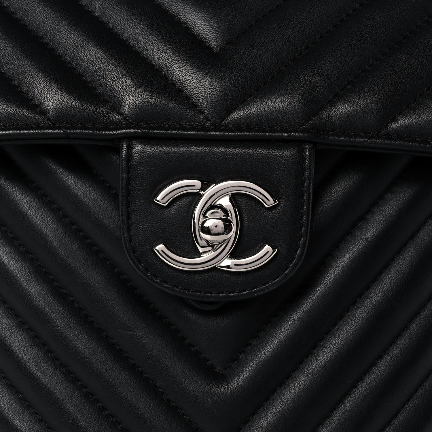 Chanel Calfskin Chevron Quilted Small Urban Spirit Backpack Black 11 of 11
