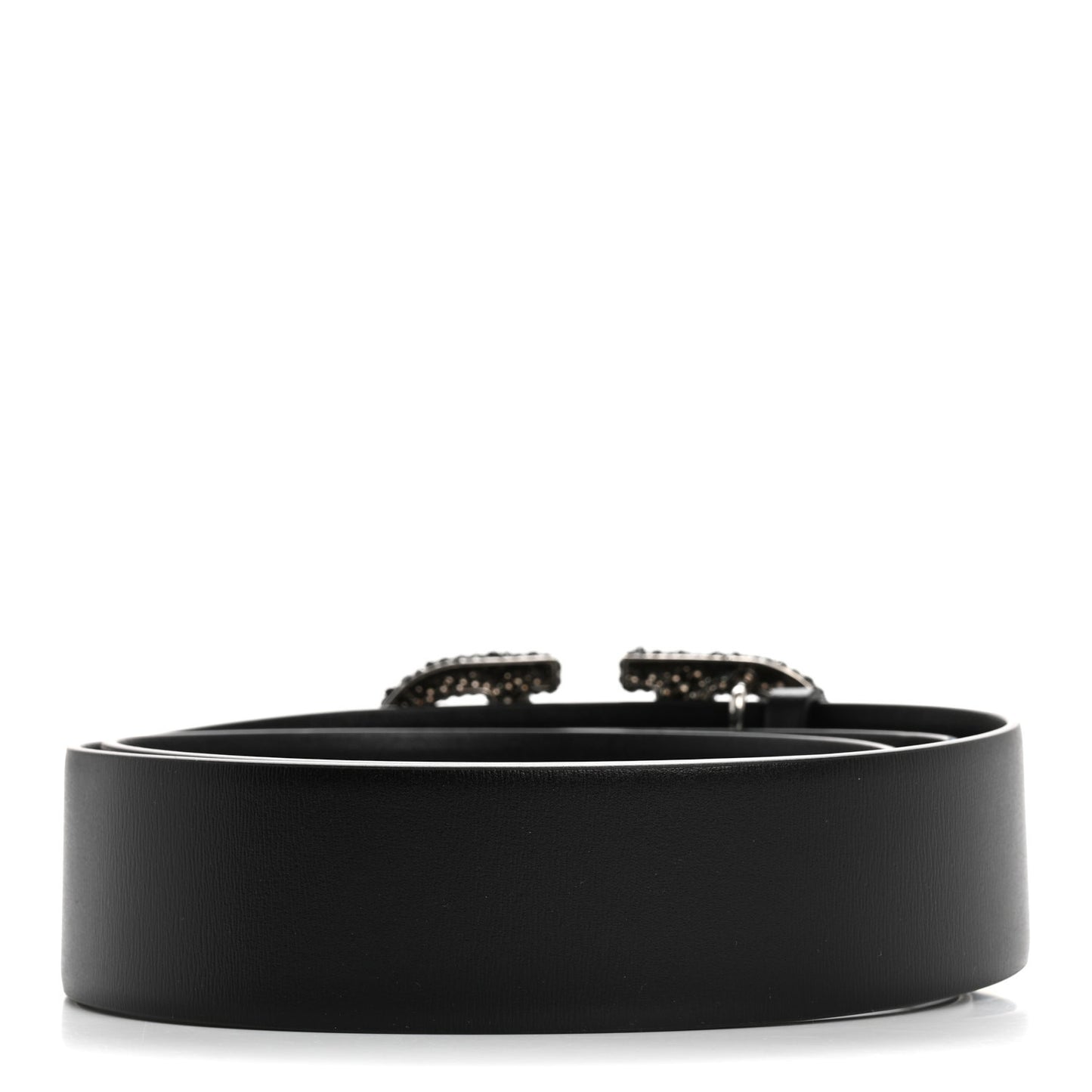 Calfskin Crystal VLogo 40mm Belt 85 34 Black