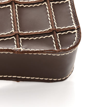 Chanel Lambskin Contrast Square Stitch Flap Brown 15 of 15