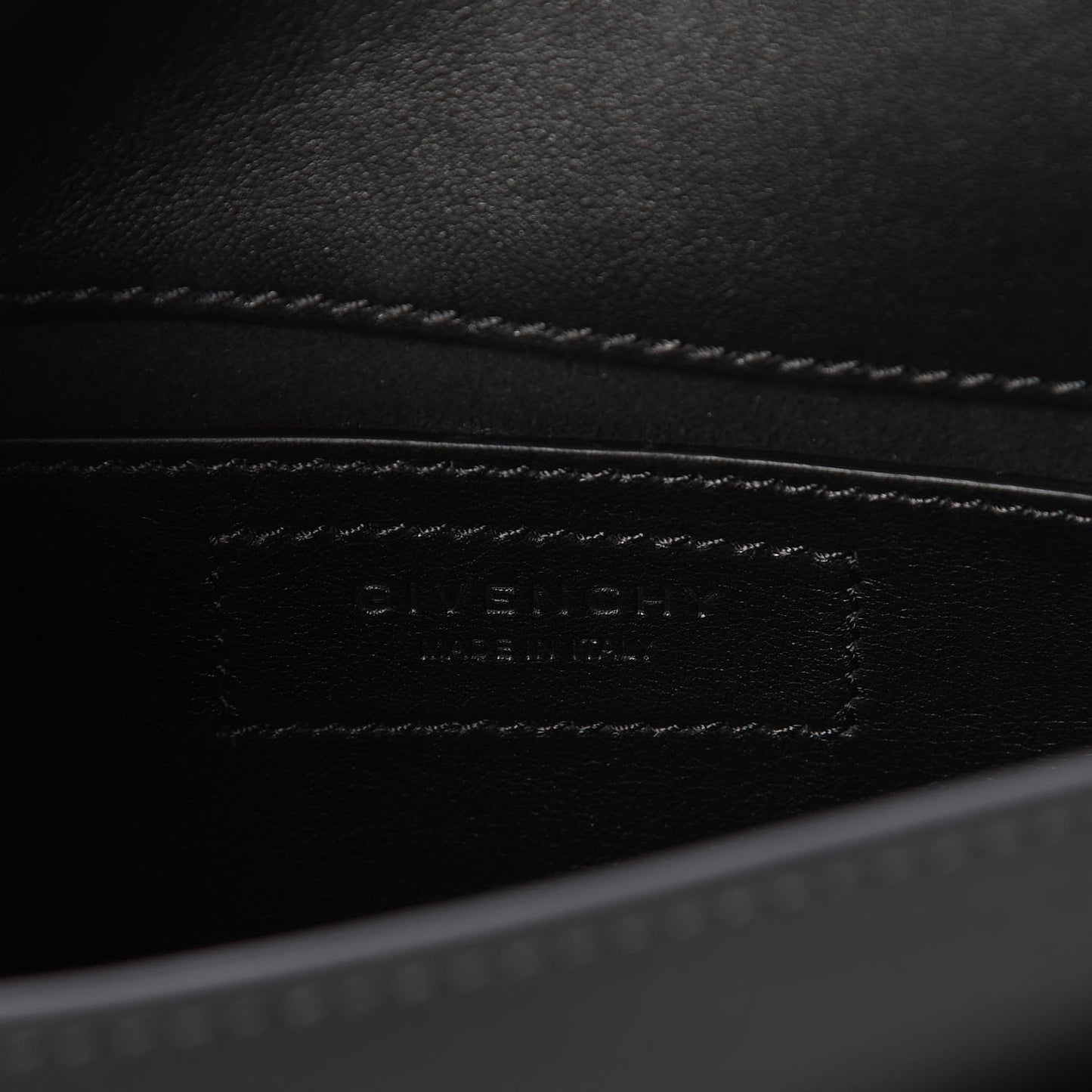 Calfskin Mini Infinity Saddle Bag Black