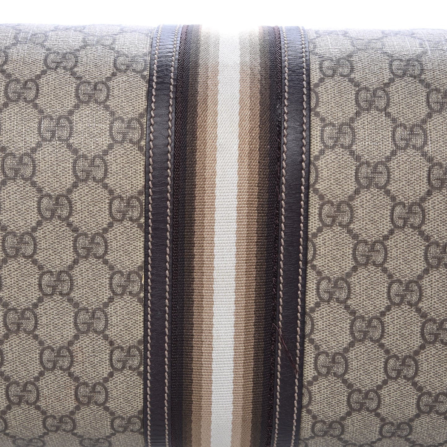 GG Plus Monogram Web Medium Joy Boston Dark Brown