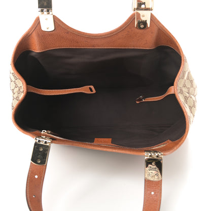 Gucci Monogram Horsebit Large Glam Shoulder Bag Brown 5 of 16