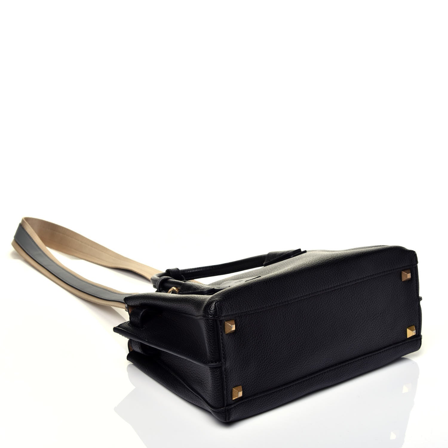 MCM Grained Calfskin Medium Milla Tote Black 5 of 10