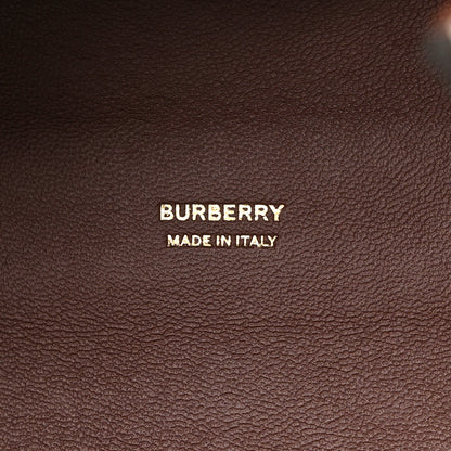 Burberry Velvet TB Mini Chignon Bucket Pouch Camel Buttermilk 6 of 10