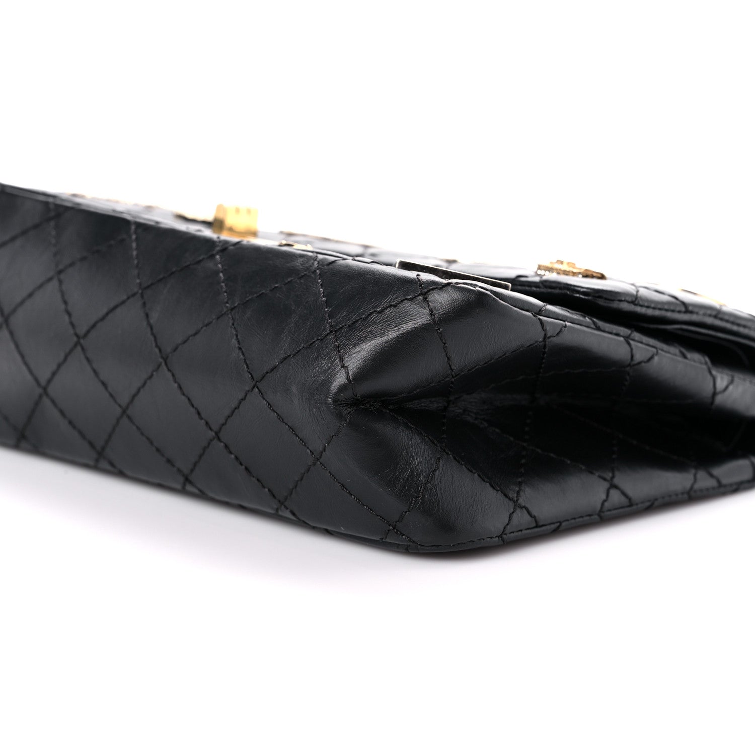 Chanel Aged Calfskin Lucky Charms 2.55 Reissue 225 Flap Black 9 of 12