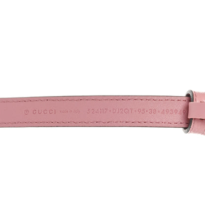 Gucci Textured Dollar Calfskin Enamel GG 15mm Belt 95 38 Carmine Rose 3 of 5