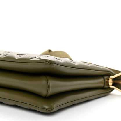 Louis Vuitton Lambskin Embossed Monogram Coussin MM Khaki 8 of 8