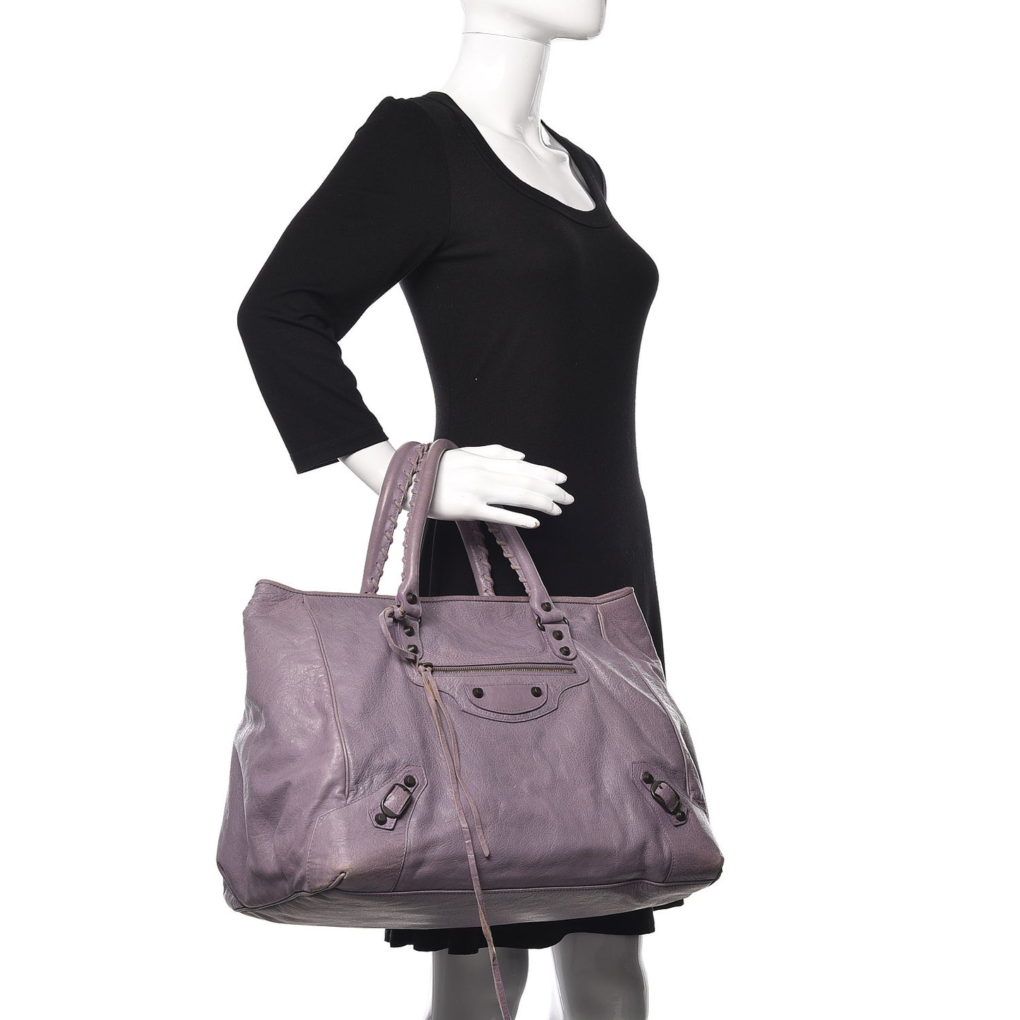 Agneau Classic Hardware Large Sunday Tote Glycine