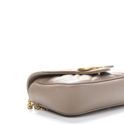 Gucci Calfskin Matelasse Super Mini GG Marmont Shoulder Bag Porcelain Rose 7 of 10