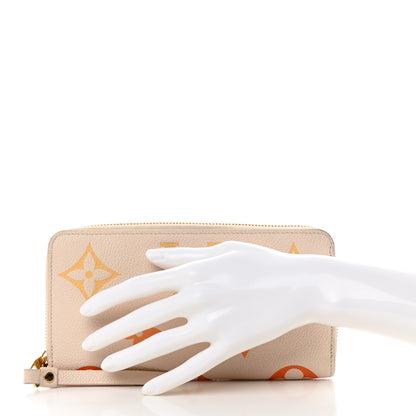 Louis Vuitton Empreinte Monogram Giant By The Pool Zippy Wallet Cream Saffron 2 of 8