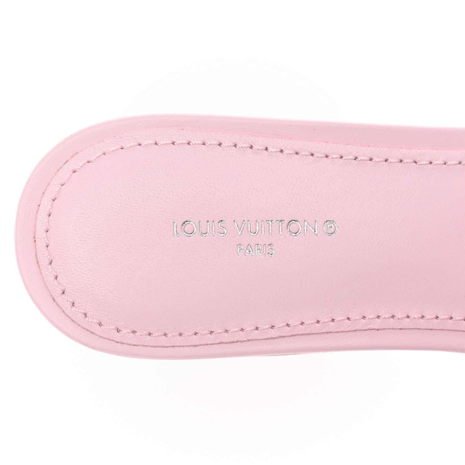 Louis Vuitton Lambskin Embossed Monogram Revival Flat Mules 38 Rose Clair 7 of 8