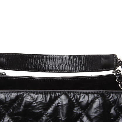 Chanel Aged Glazed Nylon Quilted Shopping Tote Dark Grey 21 of 23