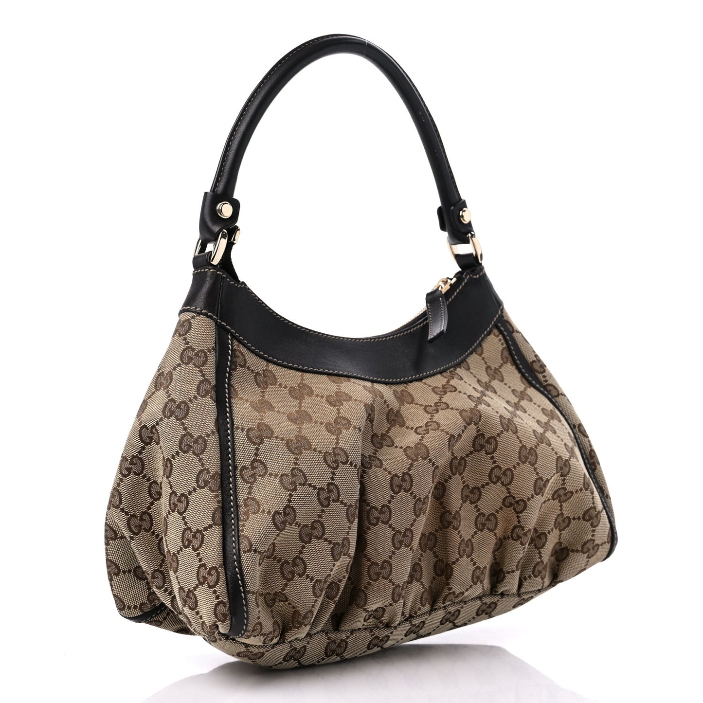 Monogram Medium D Gold Ring Hobo Dark Brown