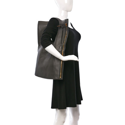 Tom Ford Ramskin Large Alix Padlock Zip Shoulder Bag Grey 2 of 12