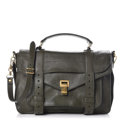 Proenza Schouler Lambskin Medium PS1 Satchel Military 1 of 8