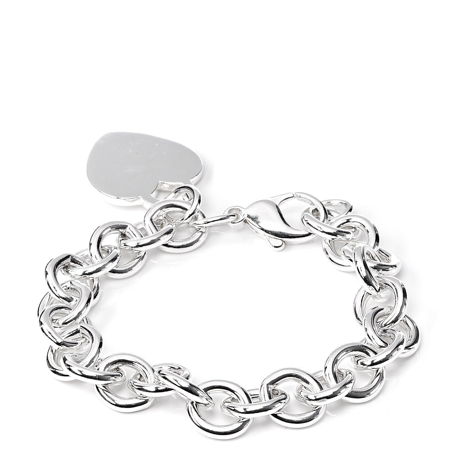 Tiffany Sterling Silver Heart Tag Charm Bracelet 3 of 4