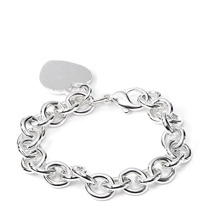 Tiffany Sterling Silver Heart Tag Charm Bracelet 3 of 4