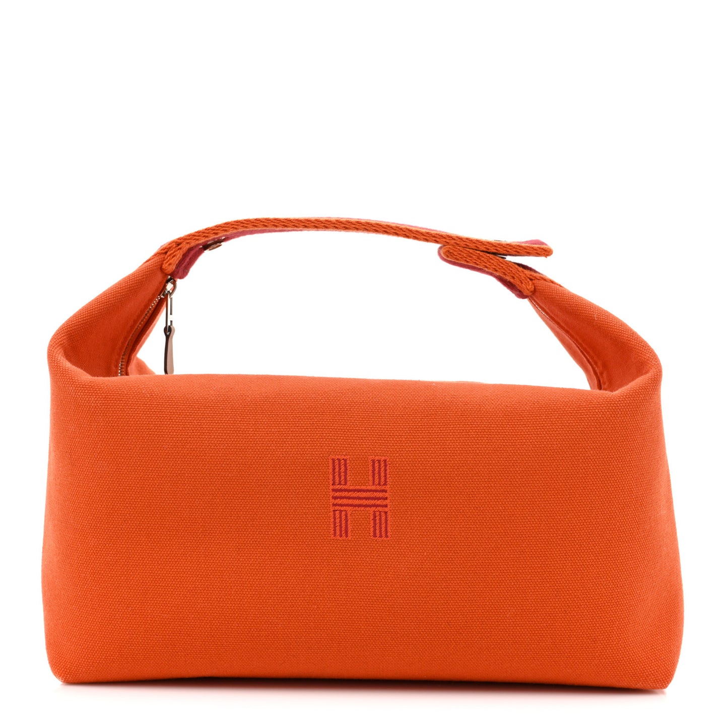 Canvas Large Bride-A-Brac Pouch Orange Feu Burgundy