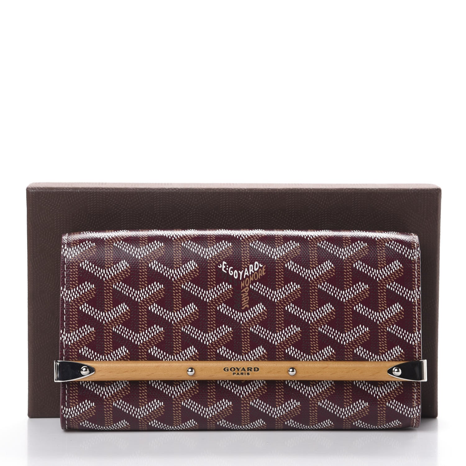 Goyard Goyardine Monte Carlo Bois Clutch Bordeaux 9 of 9