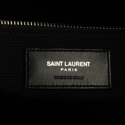Saint Laurent Sheepskin Matelasse Chevron Large Monogram Shopping Bag Black 5 of 7