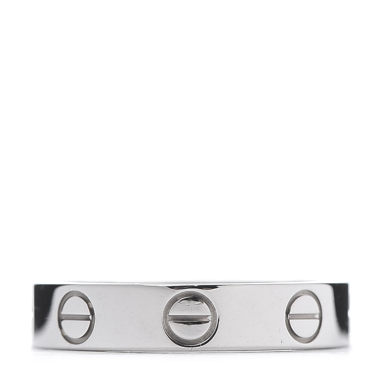 18K White Gold 3.5mm LOVE Wedding Band Ring 48 4.5