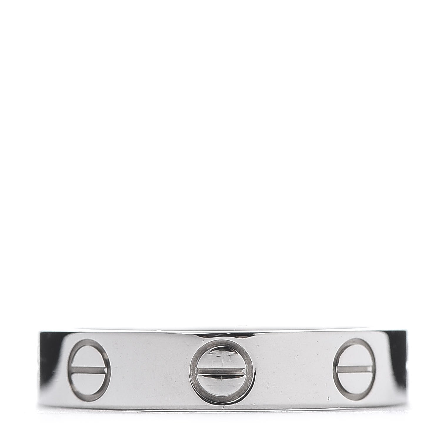 Cartier 18K White Gold 3.5mm LOVE Wedding Band Ring 48 4.5 1 of 5