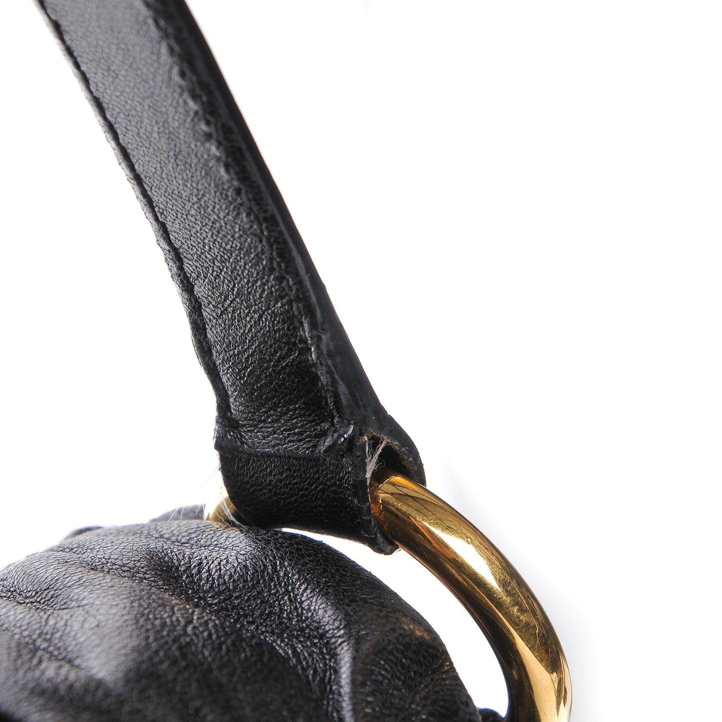 Nappa Dressy Gaufre Flap Bag Nero Black