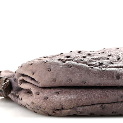 Bottega Veneta Ostrich Crocodile Shoulder Bag Purple 8 of 9