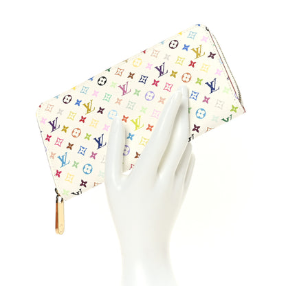 Louis Vuitton Monogram Multicolor Zippy Wallet White Litchi 2 of 8