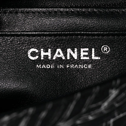 Chanel Fabric Printed Paris Rooftops Quilted Mini Rectangular Flap Black Red White 13 of 30