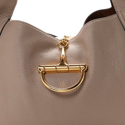 Gucci Grained Calfskin Softbit Maxi Shoulder Bag Taupe 9 of 11