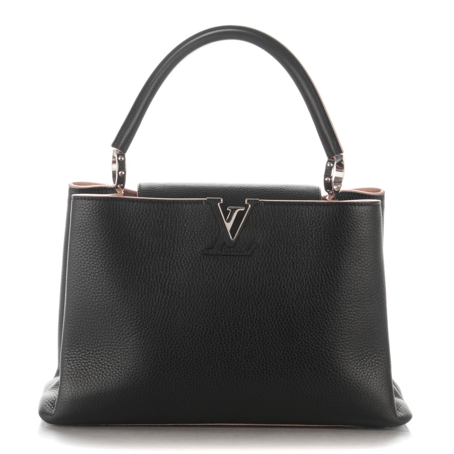 Louis Vuitton Taurillon Capucines MM Black Petale 1 of 11