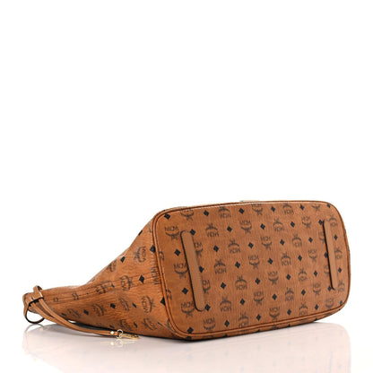 MCM Visetos Large Liz Reversible Shopper Tote Cognac 3 of 19