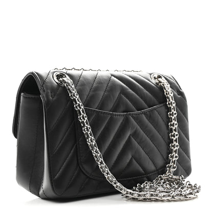Chanel Aged Calfskin Chevron Quilted 2.55 Reissue Mini Flap Black 3 of 11